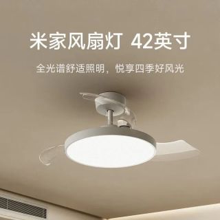 小米 风扇灯42英寸北欧简约遥控风扇灯电风扇吊灯ip20防护卧室餐厅