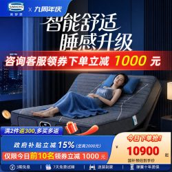 席梦思 EASY-1000 智能电动床垫 900mmx2000mm 智能电动床E1两件套