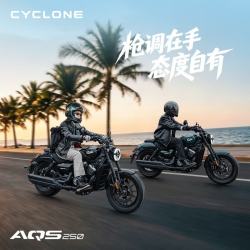 赛科龙 AQS250V型双缸自动挡复古智控巡航摩托车