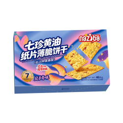 NAZIBA 纳滋宝见手青味七珍46g一盒薄脆饼干休闲小零食干猴头菇菌菇饼干