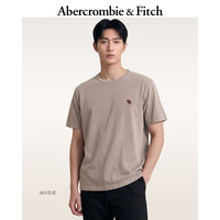 Abercrombie & Fitch 经典小麋鹿图案水洗棉T恤 棕色 M