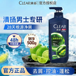 清扬 男士去屑洗发露 清爽控油 500g