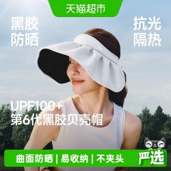 蕉下 黑胶贝壳帽女四季遮阳帽2026空顶防晒帽防紫外线BM017