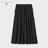 优衣库 抽褶裙女装合作款488089 09 黑色 M