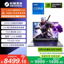 机械革命 极光X i7-13700HX RTX5060 16GB+1TB 灰色 游戏本