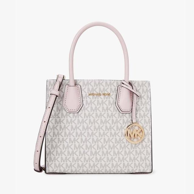 MICHAEL KORS MERCER系列 女士手提托特包 35S1GM9M2B640 香草白/浅粉 中号