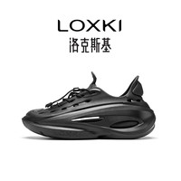 LOXKI Alpha洞洞鞋男夏户外沙滩运动凉鞋 黑武士 39