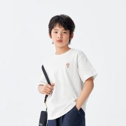 巴拉巴拉 10302-208224117216 木耳边条纹 米白色 110cm T恤