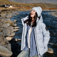 移动端：波司登 25冬季女羽绒服冰雪运动连帽短款收腰显瘦