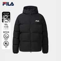 FILA斐乐连帽羽绒服女2025冬季保暖防风防泼水防污外套男