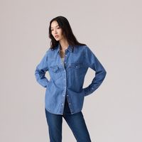 移动端、88VIP：Levi's 春季女士牛仔衬衫简约舒适时尚潮流上衣