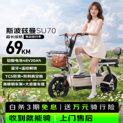 斯波兹曼 Sportsman）2026新新国标电动车爱玛持有品牌,48V20AH铅酸电池续航70KM城市通勤