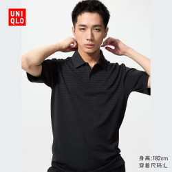 优衣库 DRY-EX速干 黑色 3XL 男士POLO衫