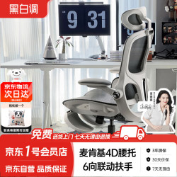 黑白调 P2 Pro 人体工学椅 霜白 脚托款