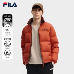 FILA 防泼水防污渍两面穿 浅锈红 XS 运动羽绒服