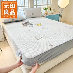 无印良品 A类冰丝凉感 咖色 90x200cm 床笠