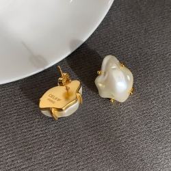 洛梵欣饰 不规则巴洛克珍珠耳环女式轻奢小众设计耳钉复古气质现货 奶油白一对 现货 (有标)
