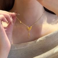 花饰庄园 蝴蝶流苏项链女气质轻奢小众感新中式简约百搭送女友礼物 XL176蝴蝶流苏项链