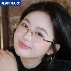 jean marc 1.61MR防蓝光镜片+无框眼镜架女