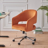 CAROCC 1909B 轻奢电脑椅 钢制脚 固定扶手 军绿色