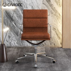 CAROCC 办公椅家用久坐舒适电脑转椅人体工学书桌椅卧室书房真皮靠背椅子