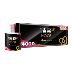 洁柔 黑Face系列 有芯卷纸 4层*200g*20卷