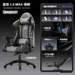 杰庭 星垣3.0Max G37-JT-2 人体工学电脑椅 银骸 无搁脚