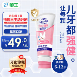 狮王 DENT儿童牙膏6-12岁草莓60g含氟羟基磷灰石