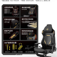 骁骑 GT3 Pro 电竞椅 人体工学 皮质 黑色