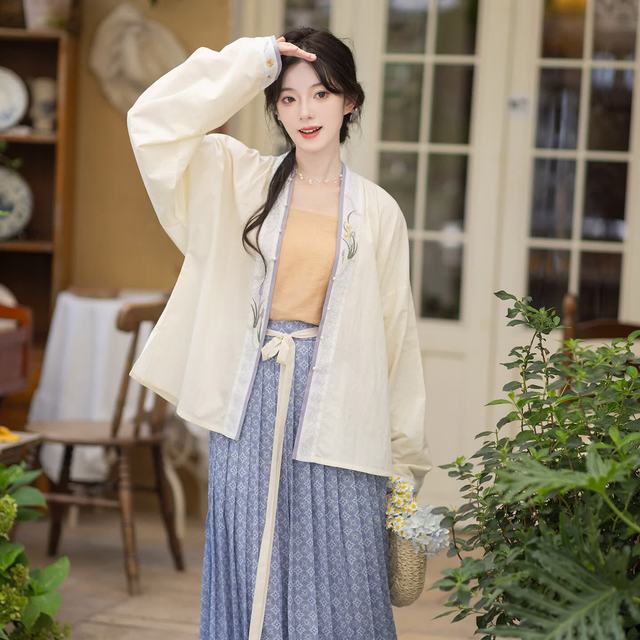 池夏 宋飞机袖短衫吊带褶裙原创改良汉服 早秋 吊带 S （9.25起陆续发货）