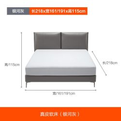 8H JMP2 真皮床 1.8米 银河灰