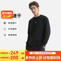 Jordan 男子乔丹 飞人Logo  针织毛圈 圆领套头衫卫衣FV8625-010黑M