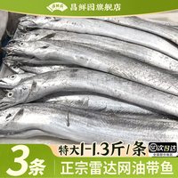 移动端：昌鲜园 舟山雷达网油带鱼 3-5两/条 3斤装 冷冻