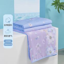 水星家纺 40S全棉可机洗水洗空调被 春色渐郁