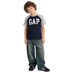 Gap 867597/893459 纯棉Logo印花 海军蓝 130cm 儿童短袖T恤