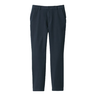 MUJI 无印良品 BEM71C4S 横竖弹力丝光斜纹 藏青色 S 女士休闲裤