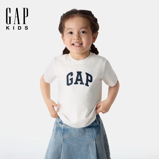 Gap 男女童幼童2026春季新款纯棉logo基础款短袖T恤儿童装