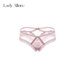 LADYALLURE 「LA」Roxy· 炽热陷阱 | 性感张力欲焰全蕾丝半包臀绑带女士内裤