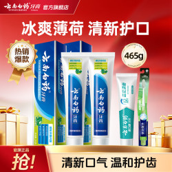 云南白药 牙膏465g（经典薄荷210g*2+益优薄荷45g）+牙刷1支