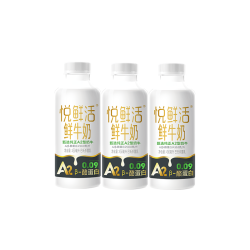 悦鲜活 A2β-酪蛋白 450ml*3瓶 低温牛奶
