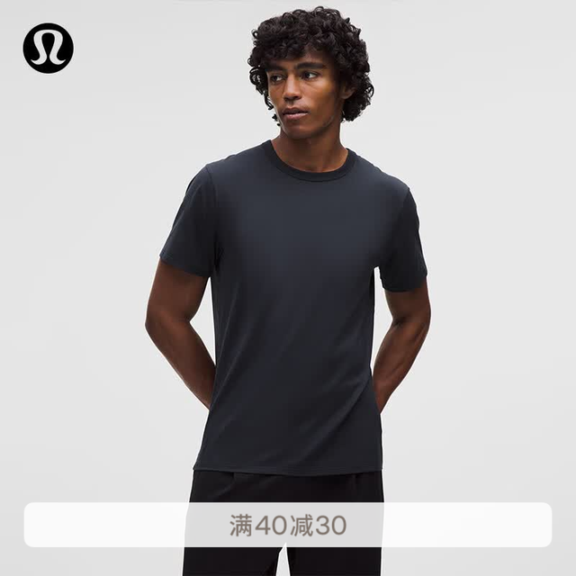 lululemon Fundamental 男士速干T恤 LM3CZPS 深海蓝黑 M