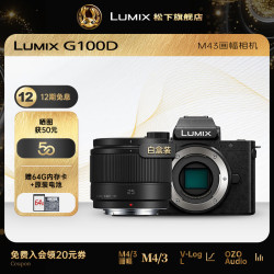 Panasonic G100D M43画幅微单相机 25mmF1.7定焦镜头 单头套机