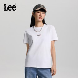Lee 圆领小Logo印花短袖T恤