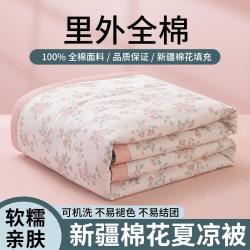 安睡宝 里外全棉印花夏被水洗裸睡夏凉被芯棉花被空调被宿舍单双人薄被子
