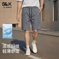 班尼路 凉感速干运动短裤 中灰 5XL