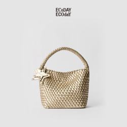 ECODAY 原创设计织托特包 香槟色 小号 单肩包