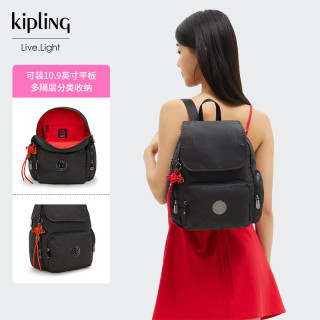 kipling 凯浦林 CITY ZIP S 无垠黑 女士双肩包