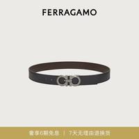 Salvatore Ferragamo 男士牛皮革板扣腰带675542 0464231 黑色 110