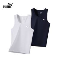 PUMA 速干透气 银灰+藏青 L码 2件装 男士背心