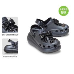 crocs 经典璀璨蝴蝶泡芙洞洞鞋